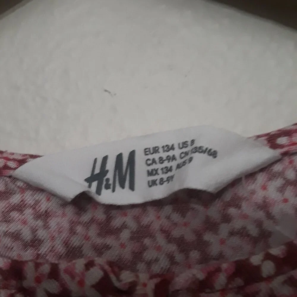 H&M Casual Floral Pink Dress with Relaxed Fit